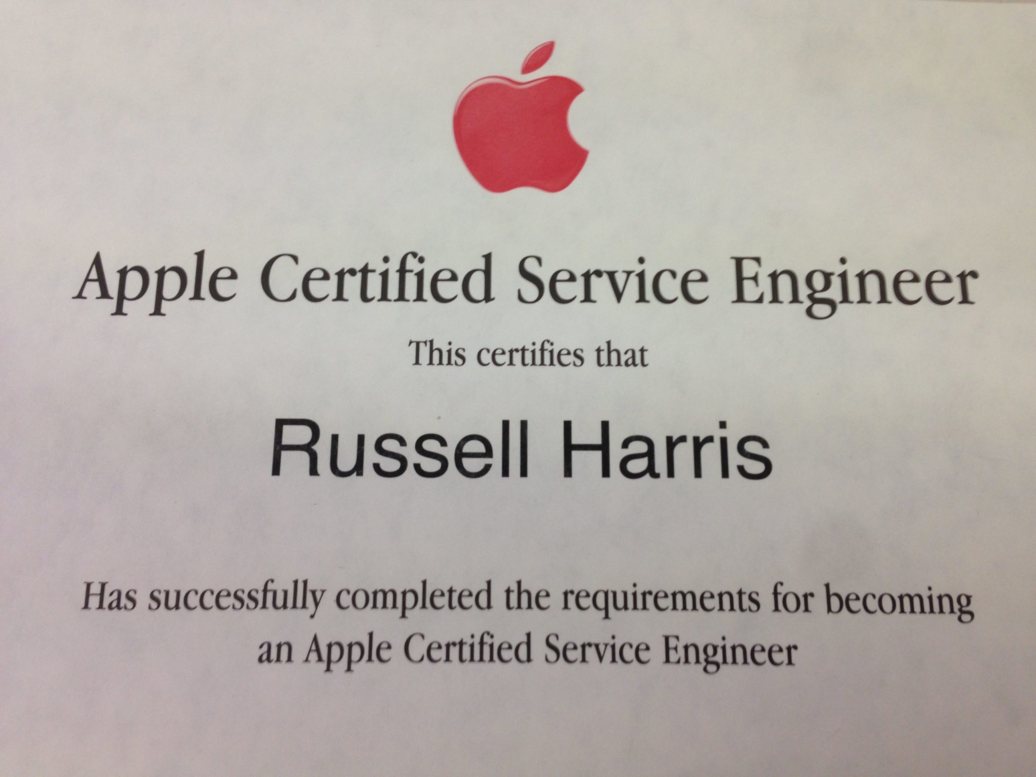 apple certified service engineer
