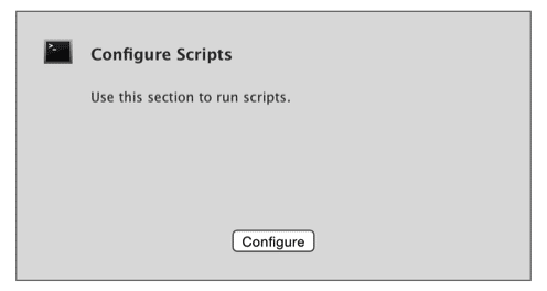 configure scripts