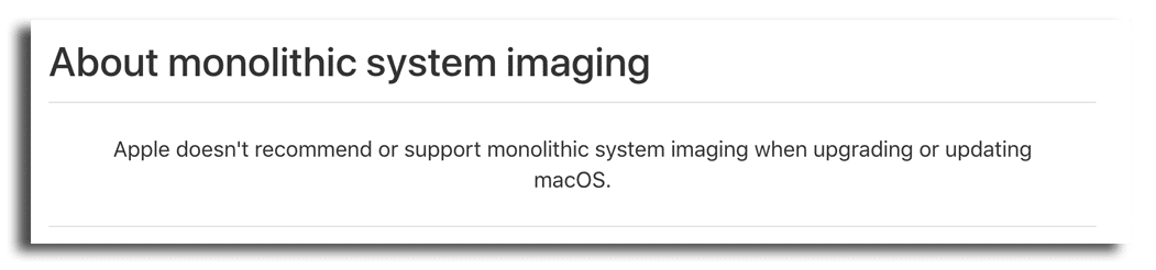 about monolithic system imaging