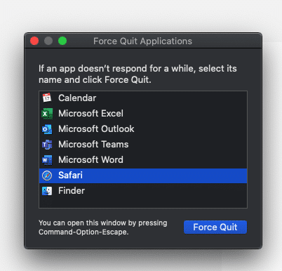 How to force quit a frozen or unresponsive program on my mac?